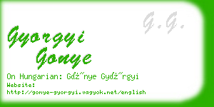 gyorgyi gonye business card